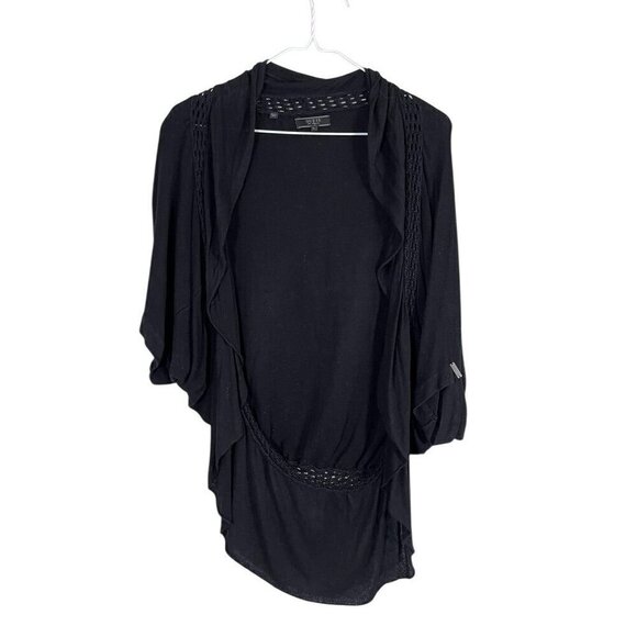 Guess Sweaters - Guess Sweater Women L Black Crochet Y2K Goth Neutral Minimalist 80s Retro Soft